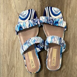 Blue and White Women's Sandals
